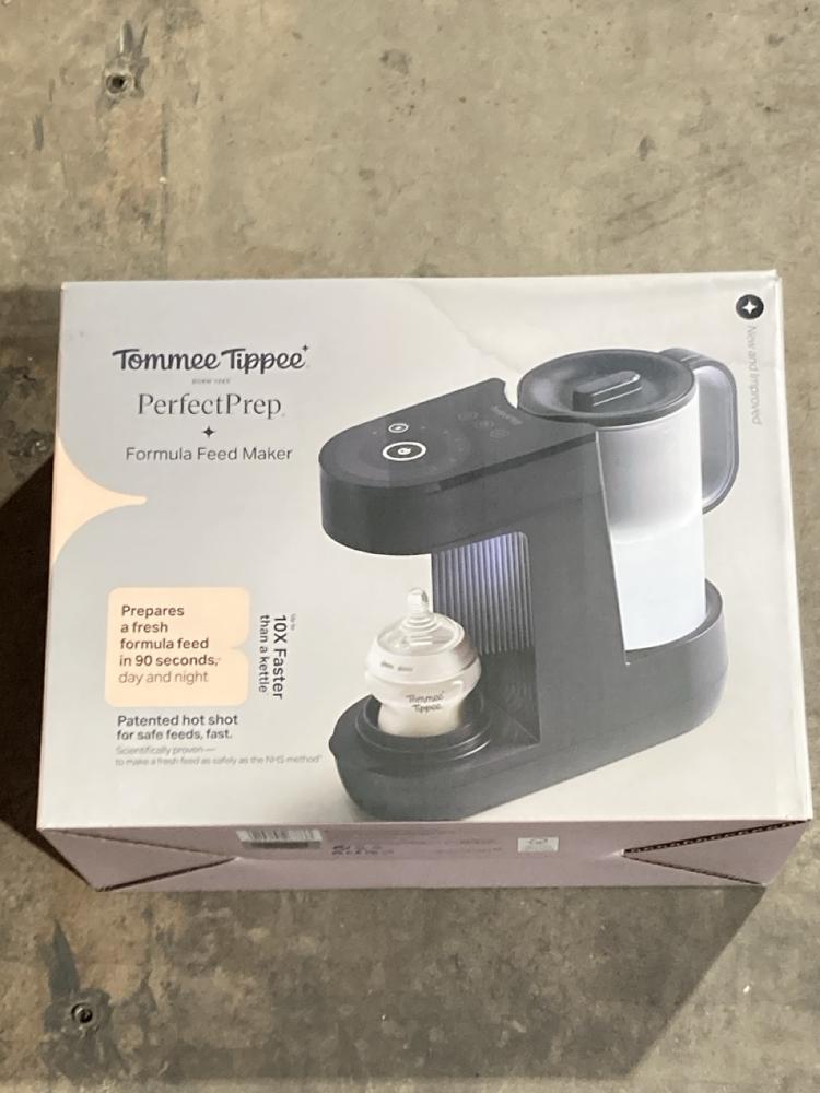 Lot 460  
            Birmingham SR106 - Collection or Optional Delivery Available 

                
TOMMEE TIPPEE PERFECT PREP FORMULA FEED MAKER ORIGINAL RRP £138 (LOCATION: RACKINGS)