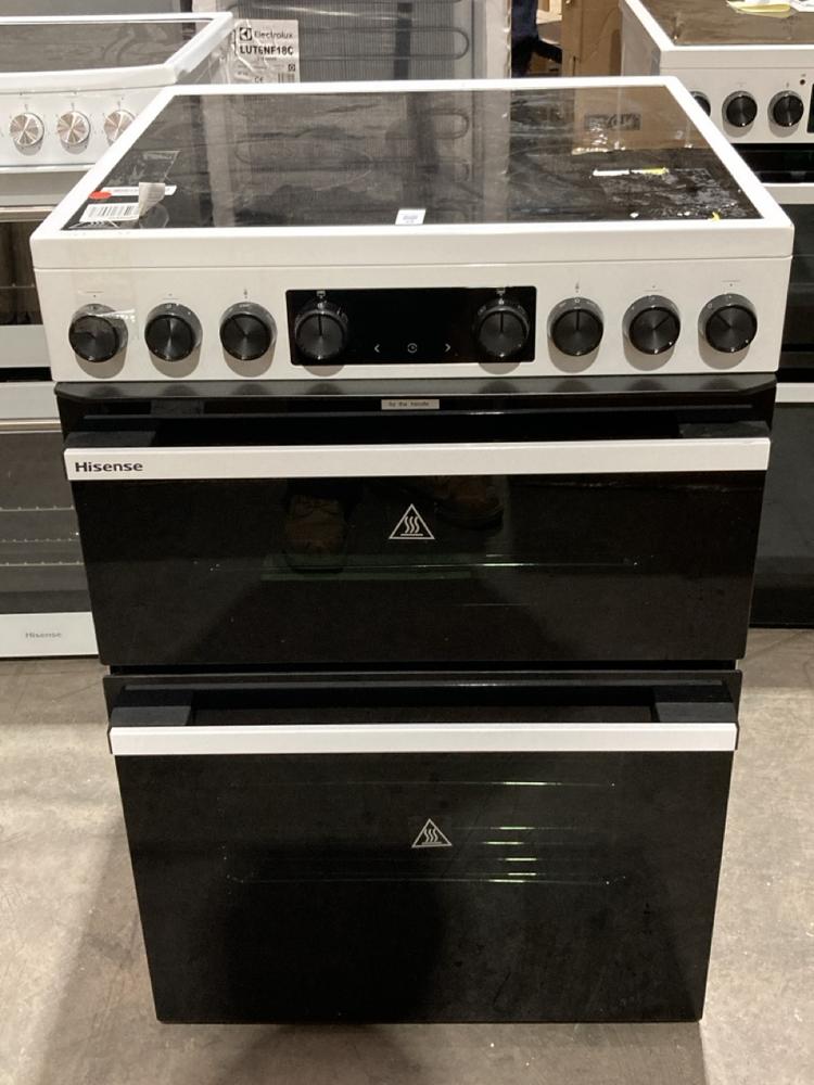 Lot 48  
            Birmingham SR106 - Collection or Optional Delivery Available 

                
HISENSE HI6 DOUBLE OVEN WITH CERAMIC TOP ORIGINAL RRP £399 (LOCATION: ROW 7 - C )