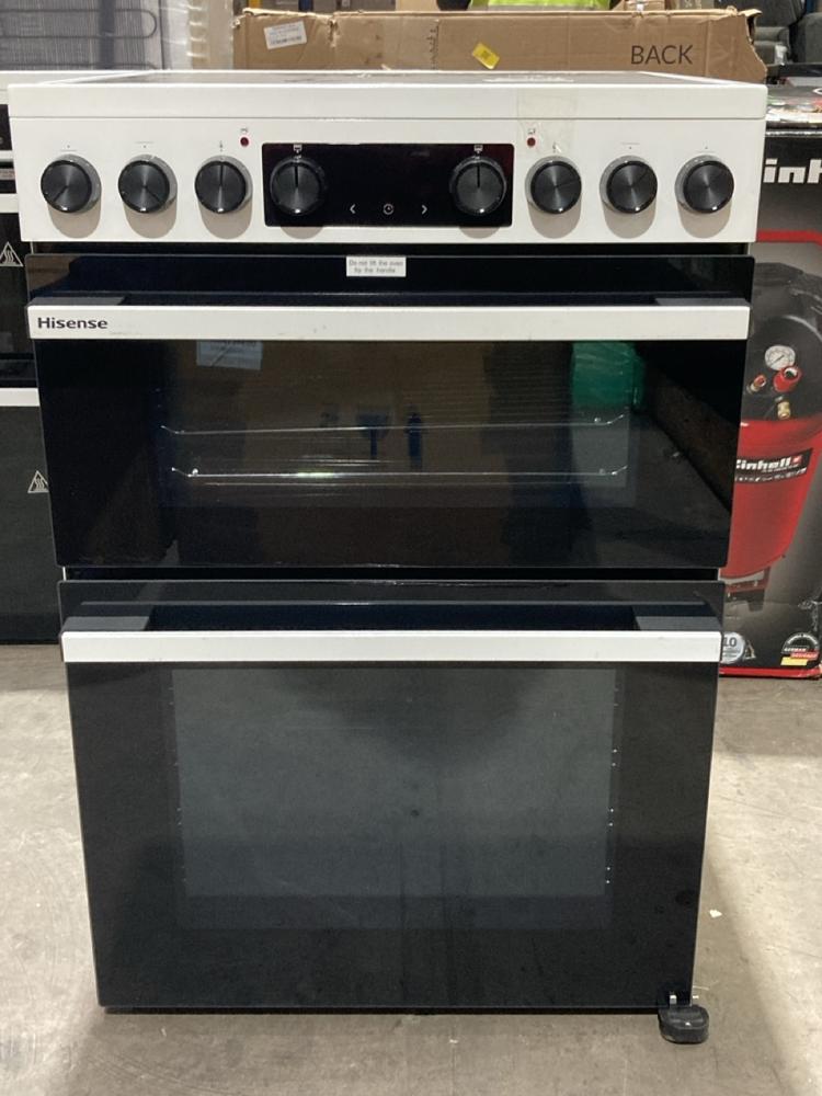 Lot 49  
            Birmingham SR106 - Collection or Optional Delivery Available 

                
HISENSE HI6 DOUBLE OVEN WITH CERAMIC TOP ORIGINAL RRP £399 (LOCATION: ROW 7 - C )