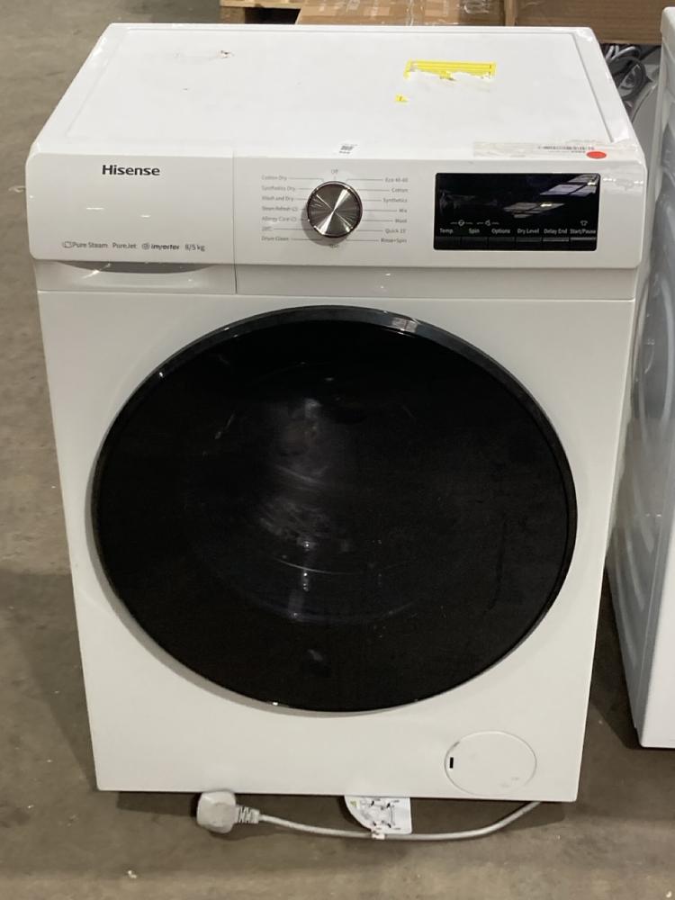 Lot 505  
            Birmingham SR106 - Collection or Optional Delivery Available 

                
HISENSE FREESTANDING WASHING MACHINE - WFQA9014EVJM - ORIGINAL RRP £369 (LOCATION...