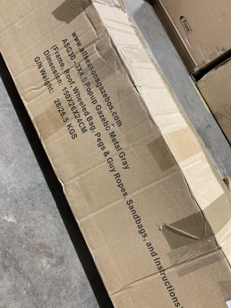 Lot 515  
            Birmingham SR106 - Collection or Optional Delivery Available 

                
ALL SEASONS GAZEBOS POP UP 3 X 4.5 GAZEBO ORIGINAL RRP £310 (LOCATION: ROW 6 - D)