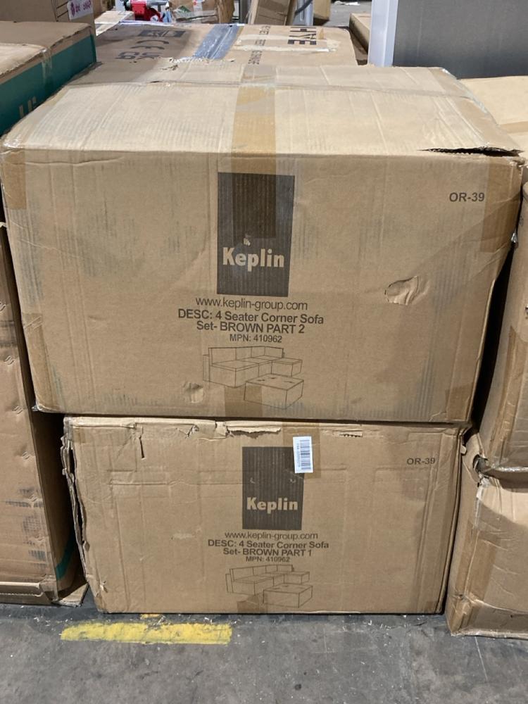 Lot 517  
            Birmingham SR106 - Collection or Optional Delivery Available 

                
KEPLIN 4 SEATER CORNER SOFA SET ORIGINAL RRP £259 (LOCATION: ROW 5 - D )