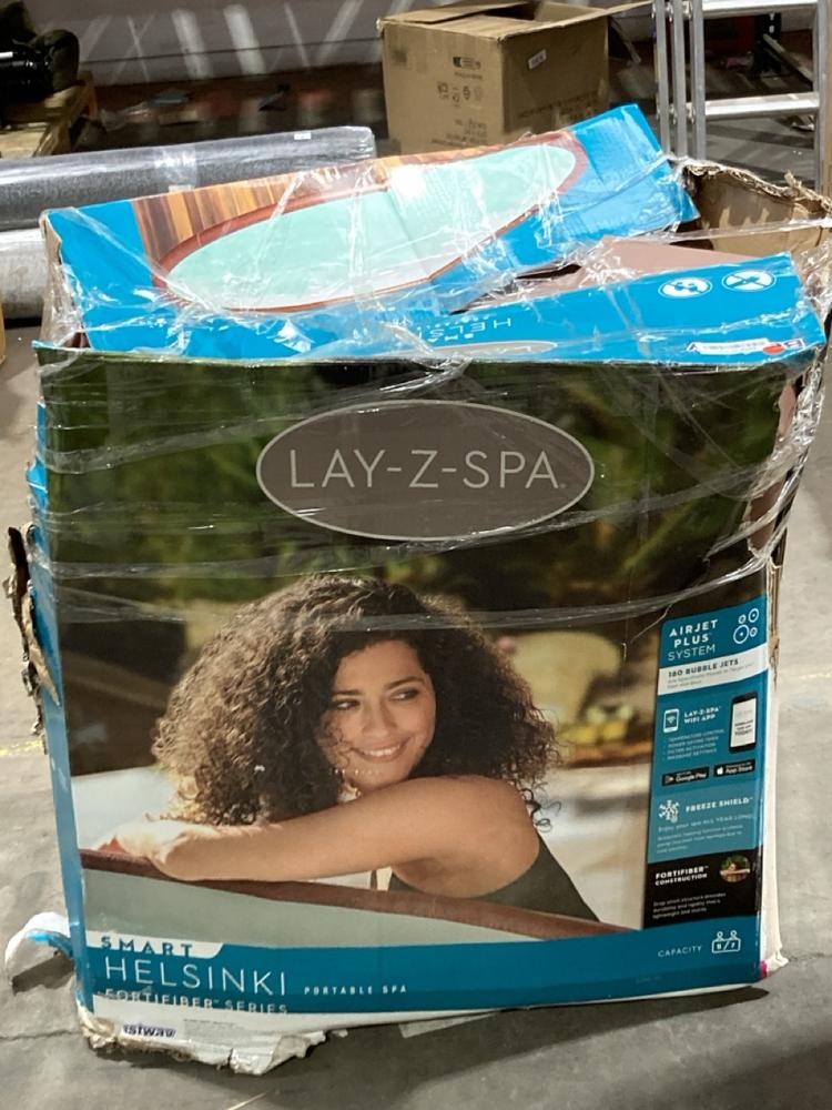 Lot 526  
            Birmingham SR106 - Collection or Optional Delivery Available 

                
LAY-Z-SPA HELSINKI PORTABLE SPA ORIGINAL RRP £730 (LOCATION: ROW 5 - D )