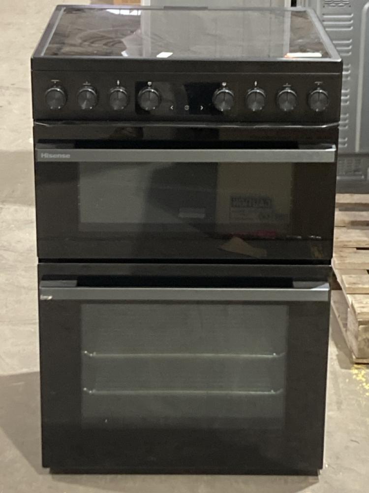 Lot 52  
            Birmingham SR106 - Collection or Optional Delivery Available 

                
HISENSE HI6 DOUBLE OVEN WITH CERAMIC TOP - HDCEC6C20B - ORIGINAL RRP £529 (LOCATI...