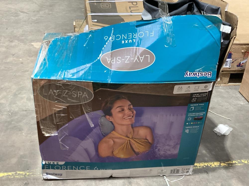 Lot 532  
            Birmingham SR106 - Collection or Optional Delivery Available 

                
LAY-Z-SPA FLORENCE 6 PORTABLE SPA ORIGINAL RRP £629 (LOCATION: ROW 5 - D )