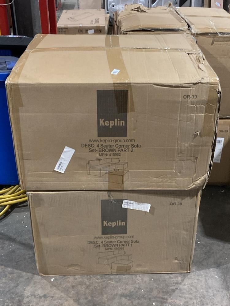 Lot 541  
            Birmingham SR106 - Collection or Optional Delivery Available 

                
KEPLIN 4 SEATER CORNER SOFA SET ORIGINAL RRP £259 (LOCATION: ROW 5 - D )