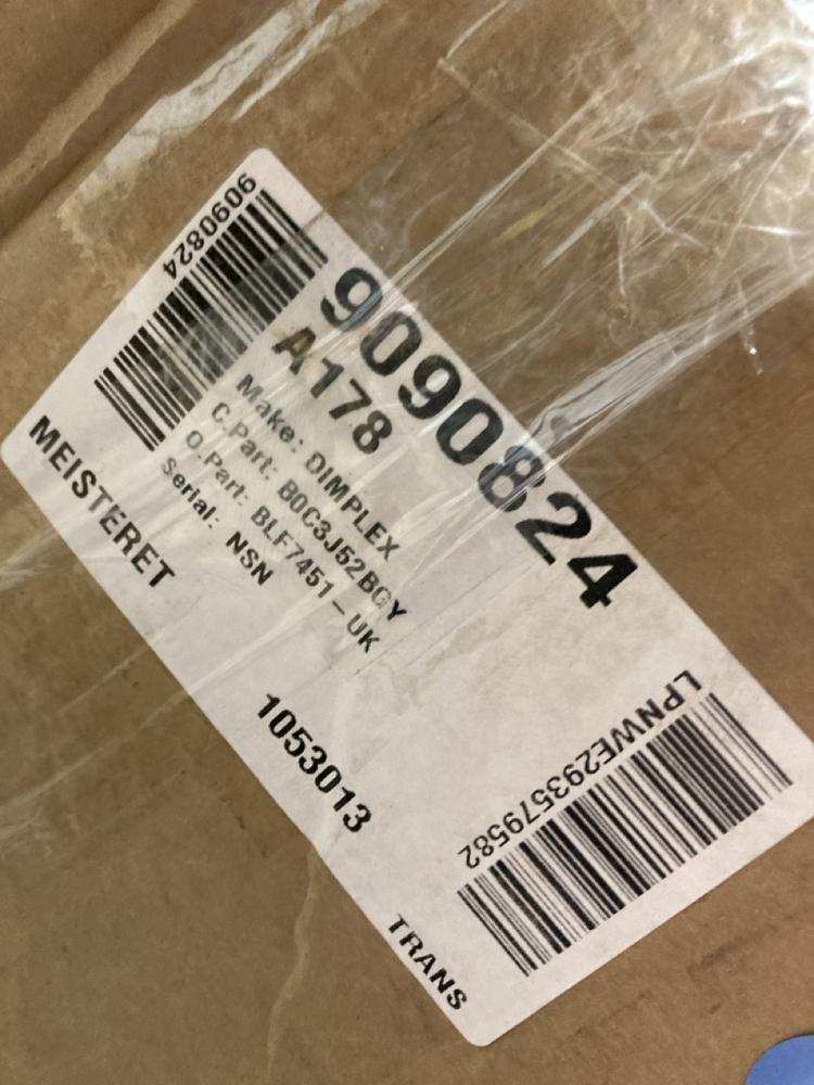 Lot 561  
            Birmingham SR106 - Collection or Optional Delivery Available 

                
DIMPLEX PRISM OPTIFLAME MEDIA WALL FIREPLACE ORIGINAL RRP £500 (LOCATION: ROW 5 -...