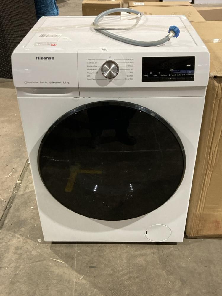 Lot 562  
            Birmingham SR106 - Collection or Optional Delivery Available 

                
HISENSE FREESTANDING WASHING MACHINE - WFQA9014EVJM - ORIGINAL RRP £369 (LOCATION...