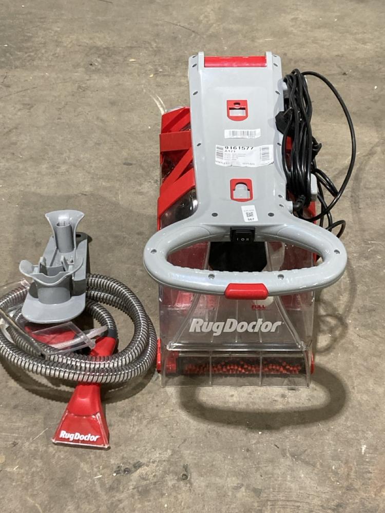 Lot 567  
            Birmingham SR106 - Collection or Optional Delivery Available 

                
RUG DOCTOR 93170 DEEP CARPET CLEANER ORIGINAL RRP £224 (LOCATION: ROW 5 - D )