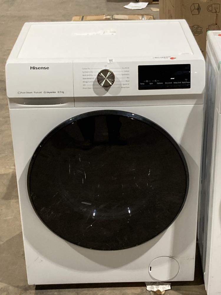 Lot 571  
            Birmingham SR106 - Collection or Optional Delivery Available 

                
HISENSE FREESTANDING WASHING MACHINE - WFQA9014EVJM - ORIGINAL RRP £369 (LOCATION...