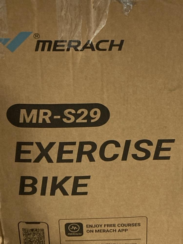 Lot 575  
            Birmingham SR106 - Collection or Optional Delivery Available 

                
MERACH EXERCISE BIKE ORIGINAL RRP £143 (LOCATION: ROW 5 - D )