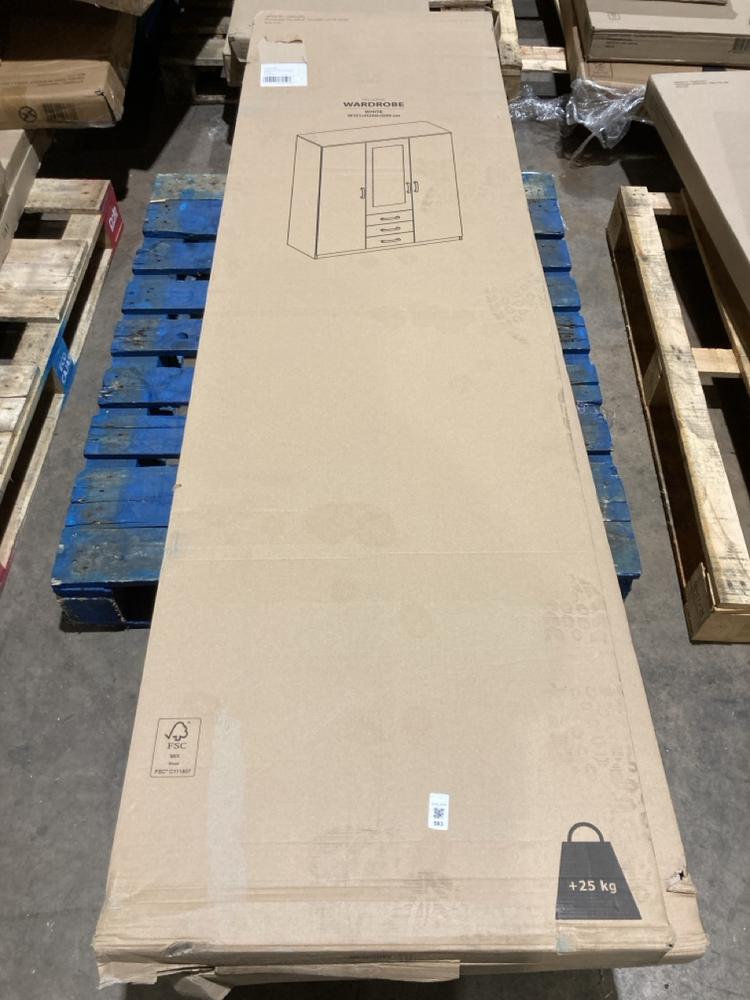 Lot 583  
            Birmingham SR106 - Collection or Optional Delivery Available 

                
JYSK VELLERUP WARDROBE IN WHITE ORIGINAL RRP £350 (LOCATION: ROW 2 - D) (KERBSIDE...