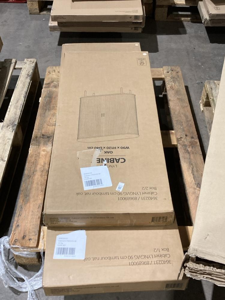 Lot 590  
            Birmingham SR106 - Collection or Optional Delivery Available 

                
JYSK LYNGVIG CABINET IN OAK ORIGINAL RRP £225 (LOCATION: ROW 2 - D)