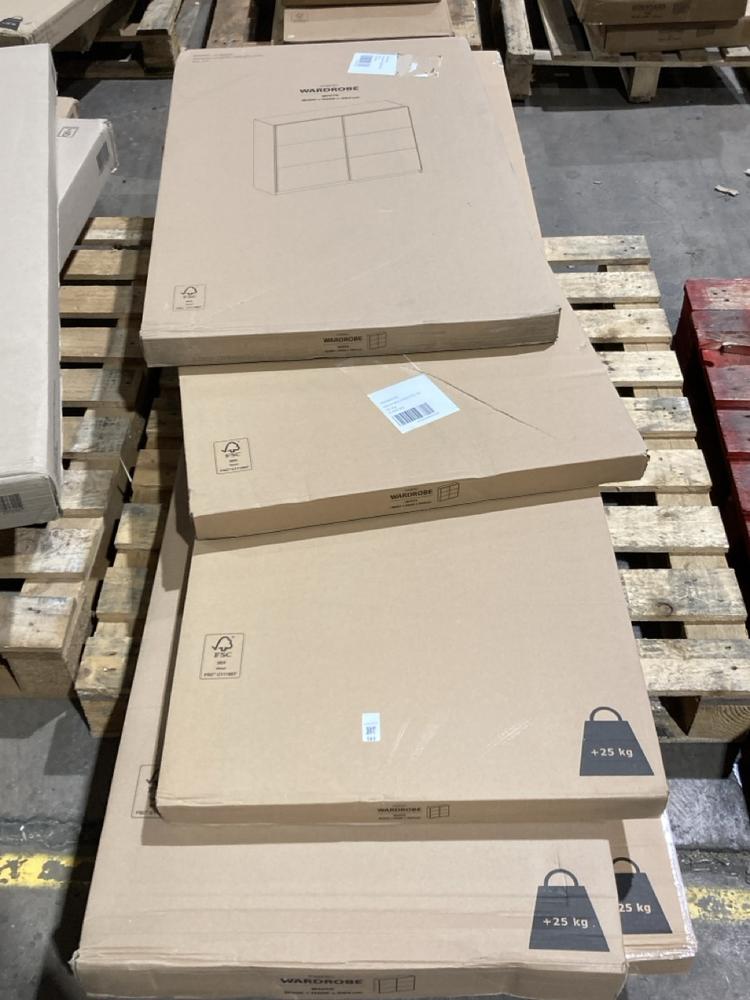 Lot 593  
            Birmingham SR106 - Collection or Optional Delivery Available 

                
JYSK RABERG WARDROBE IN WHITE ORIGINAL RRP £350 (LOCATION: ROW 2 - D) (KERBSIDE P...