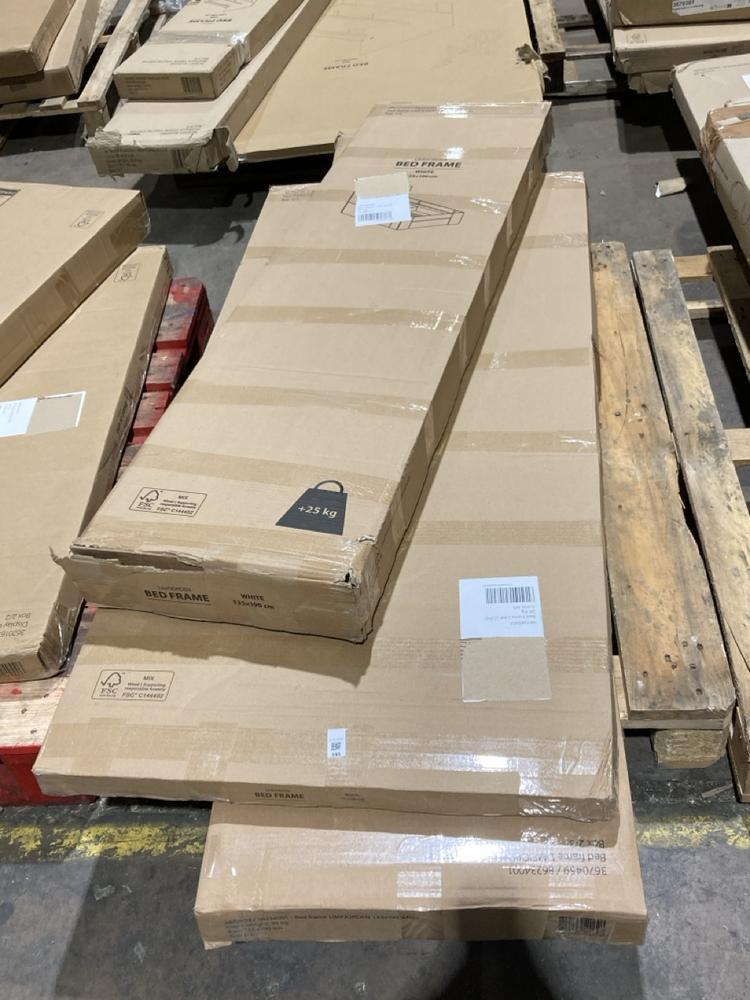 Lot 595  
            Birmingham SR106 - Collection or Optional Delivery Available 

                
JYSK LIMFJORDEN DOUBLE BED FRAME IN WHITE ORIGINAL RRP £200 (LOCATION: ROW 2 - D)