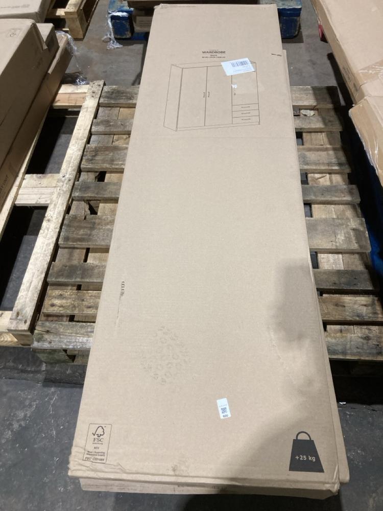 Lot 600  
            Birmingham SR106 - Collection or Optional Delivery Available 

                
JYSK FANDRUP WARDROBE IN WHITE ORIGINAL RRP £175 (LOCATION: ROW 2 - D)