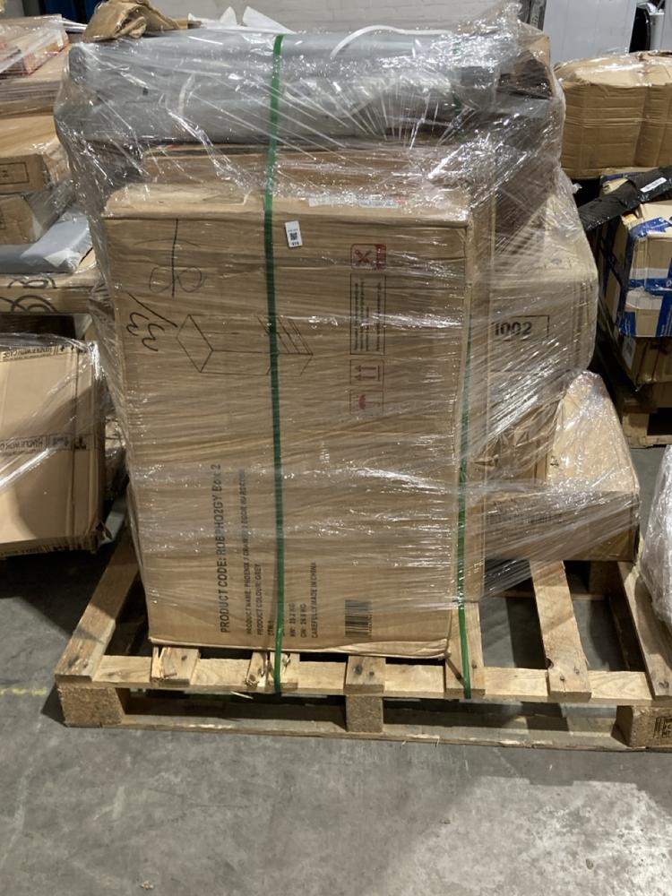 Lot 615  
            Birmingham SR106 - Collection or Optional Delivery Available 

                
PALLET OF ITEMS TO INCLUDE PHOENIX 3 DRAWER 2 DOOR WARDROBE (ALL PALLET CONTENTS ...