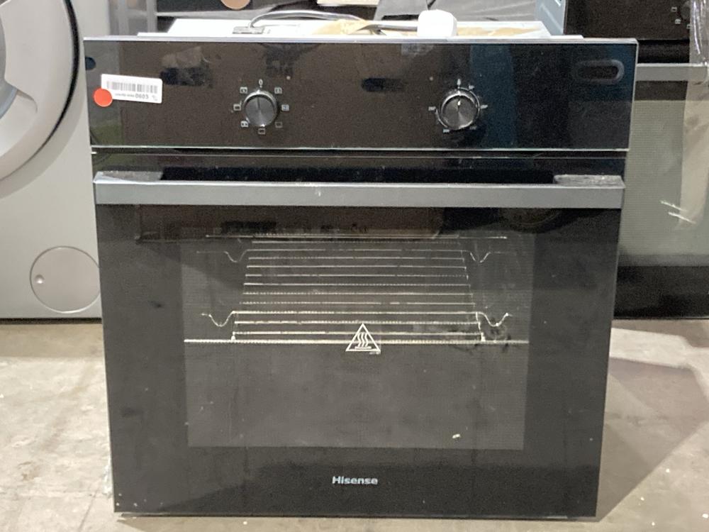 Lot 65  
            Birmingham SR106 - Collection or Optional Delivery Available 

                
HISENSE BUILT IN SINGLE OVEN B162020ABGUK - ORIGINAL RRP £139 (LOCATION: ROW 7 - C )