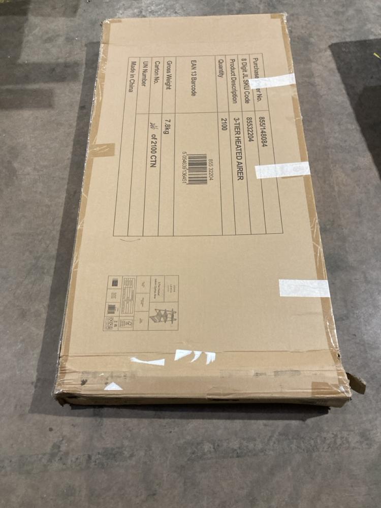 Lot 681  
            Birmingham SR106 - Collection or Optional Delivery Available 

                
JOHN LEWIS AND PARTNERS 3 TIER HEATED AIRER (LOCATION: WALL RACKINGS )