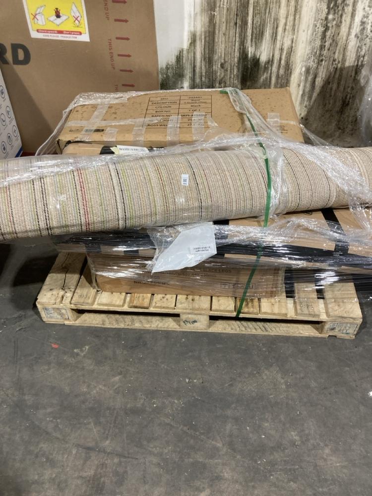 Lot 695  
            Birmingham SR106 - Collection or Optional Delivery Available 

                
PALLET OF FURNITURE ITEMS TO INCLUDE RIANO 5 DRAWER CHEST (ALL PALLET CONTENTS MU...