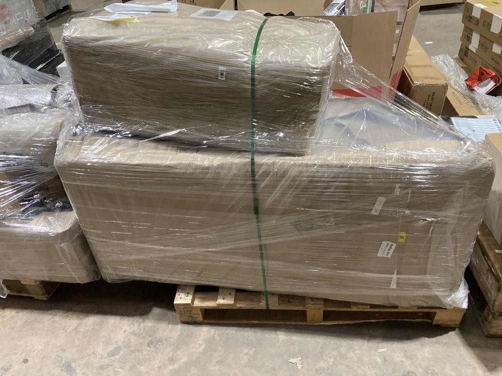 Lot 701  
            Birmingham SR106 - Collection or Optional Delivery Available 

                
PALLET OF FURNITURE PARTS TO INCLUDE FOOTSTOOL (ALL PALLET CONTENTS MUST BE REMOV...