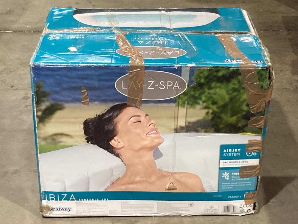 Lot 71  
            Birmingham SR106 - Collection or Optional Delivery Available 

                
BESTWAY LAY-Z-SPA IBIZA PORTABLE SPA ORIGINAL RRP £437 (LOCATION: ROW 6 - C)