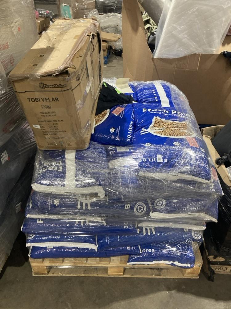 Lot 745  
            Birmingham SR106 - Collection or Optional Delivery Available 

                
PALLET OF ITEMS TO INCLUDE FRESH PAWS CAT LITTER (ALL PALLET CONTENTS MUST BE REM...