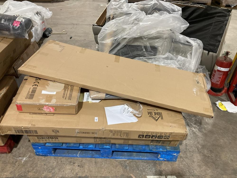 Lot 769  
            Birmingham SR106 - Collection or Optional Delivery Available 

                
PALLET OF FURNITURE PARTS TO INCLUDE HEADBOARD (ALL PALLET CONTENTS MUST BE REMOV...