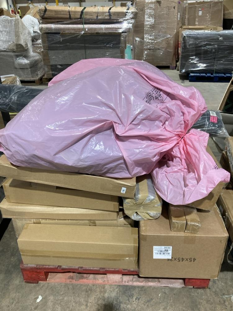 Lot 770  
            Birmingham SR106 - Collection or Optional Delivery Available 

                
PALLET OF FURNITURE PARTS TO INCLUDE CHARCOAL RUG (ALL PALLET CONTENTS MUST BE RE...