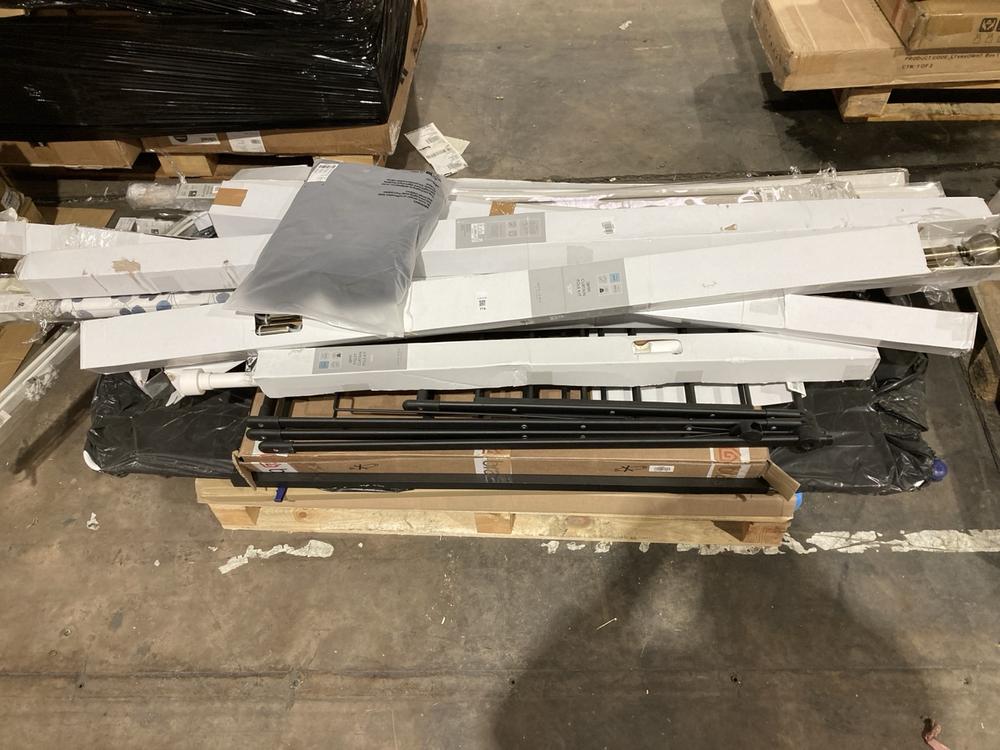 Lot 774  
            Birmingham SR106 - Collection or Optional Delivery Available 

                
PALLET OF CURTAIN RAILS TO INCLUDE CLOTHES AIRER (ALL PALLET CONTENTS MUST BE REM...
