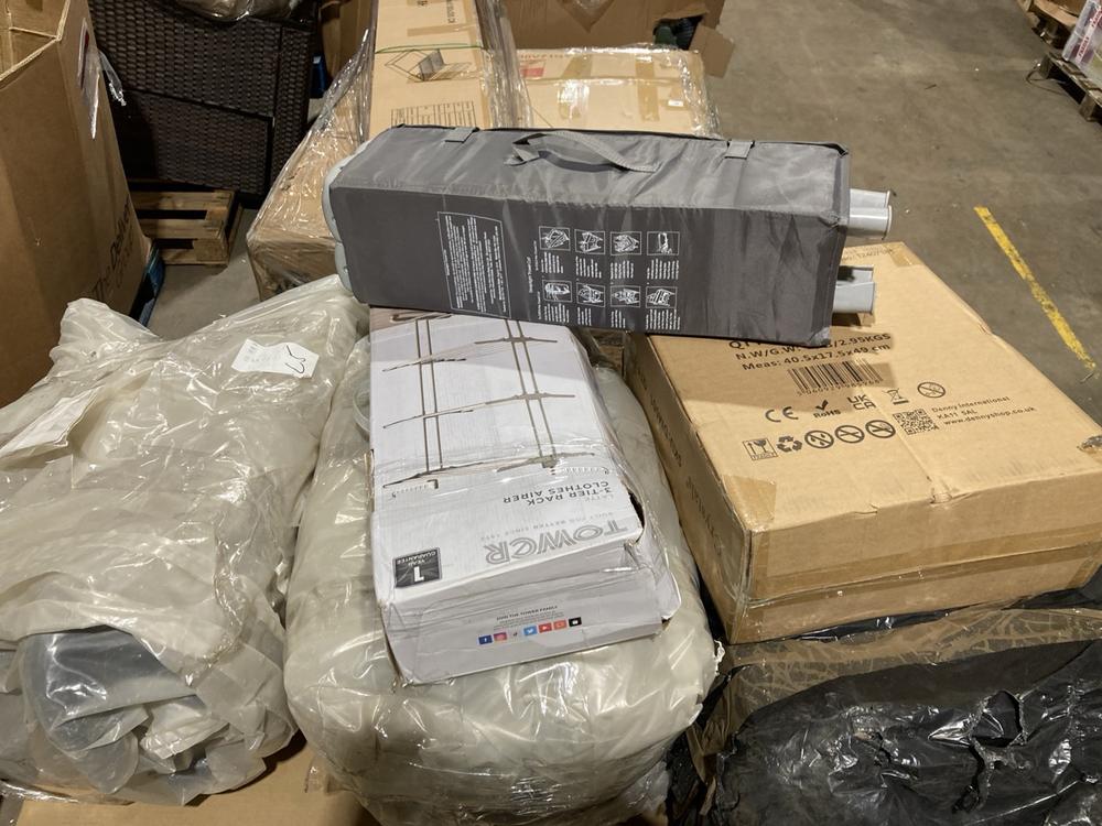 Lot 798  
            Birmingham SR106 - Collection or Optional Delivery Available 

                
PALLET OF ITEMS TO INCLUDE TOWER 3 TIER AIRER (ALL PALLET CONTENTS MUST BE REMOVE...