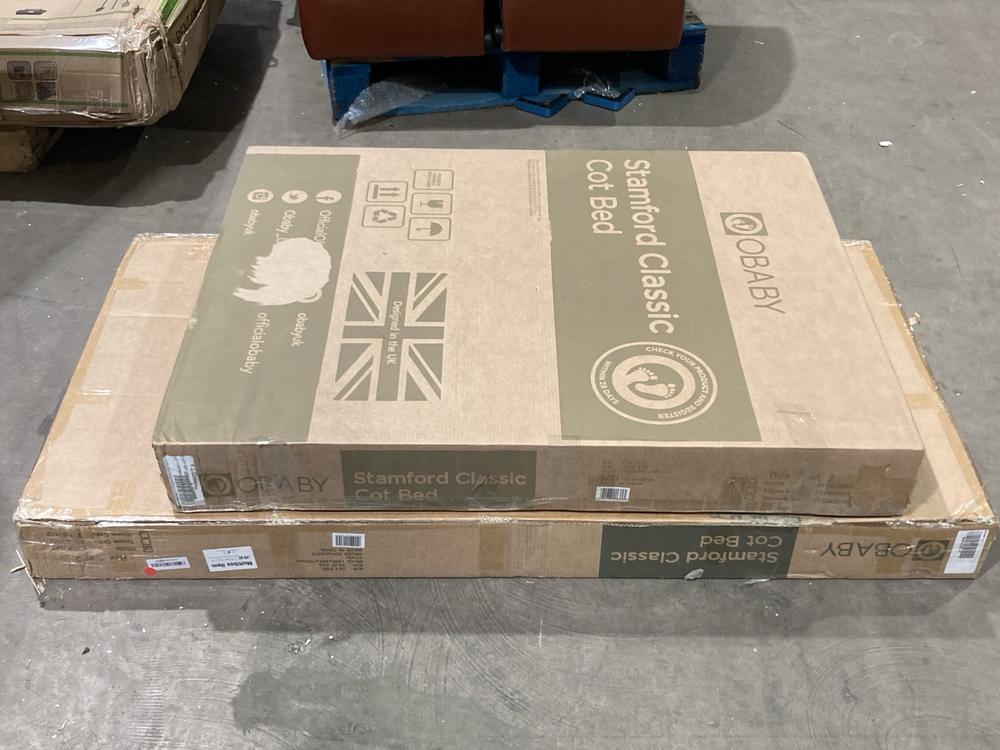 Lot 79  
            Birmingham SR106 - Collection or Optional Delivery Available 

                
OBABY STAMFORD CLASSIC COT BED ORIGINAL RRP £350 (LOCATION: ROW 6 - C)
