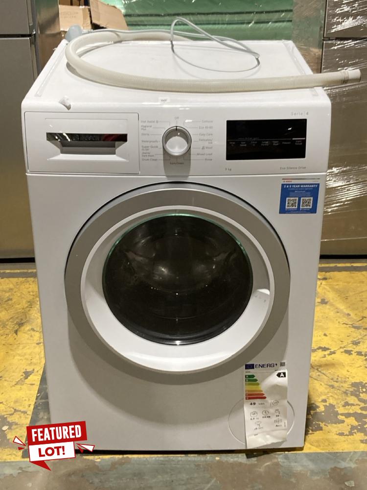Lot 7  
            Birmingham SR106 - Collection or Optional Delivery Available 

                
BOSCH SERIES 4 FREESTANDING WASHING MACHINE - WAN28258GB - ORIGINAL RRP £462 (LOC...
