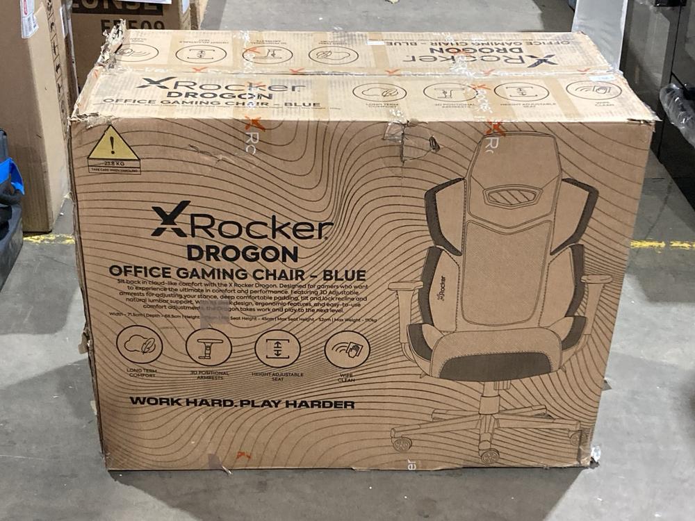 Lot 80  
            Birmingham SR106 - Collection or Optional Delivery Available 

                
X ROCKER DRAGON GAMING CHAIR ORIGINAL RRP £200 (LOCATION: ROW 6 - C)