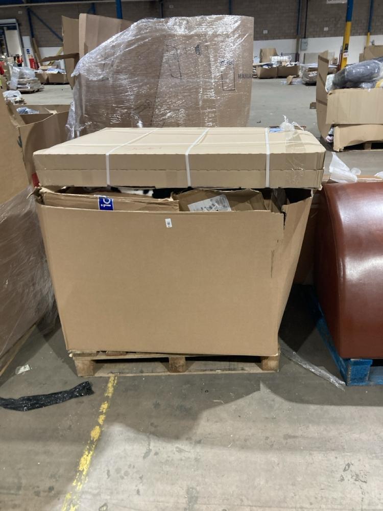 Lot 821  
            Birmingham SR106 - Collection or Optional Delivery Available 

                
PALLET OF ITEMS TO INCLUDE ICON GREY BEANBAG FOOTSTOOL (ALL PALLET CONTENTS MUST ...