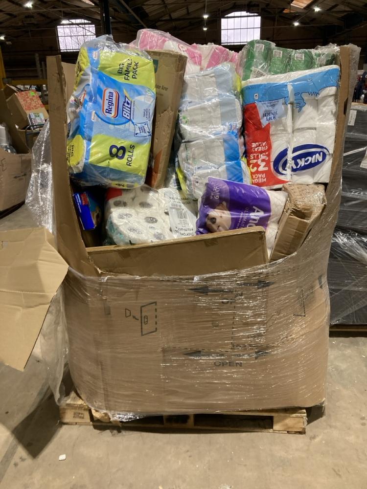 Lot 841  
            Birmingham SR106 - Collection or Optional Delivery Available 

                
PALLET OF TOILET ROLLS TO INCLUDE ANDREX ULTIMATE QUILTS (ALL PALLET CONTENTS MUS...
