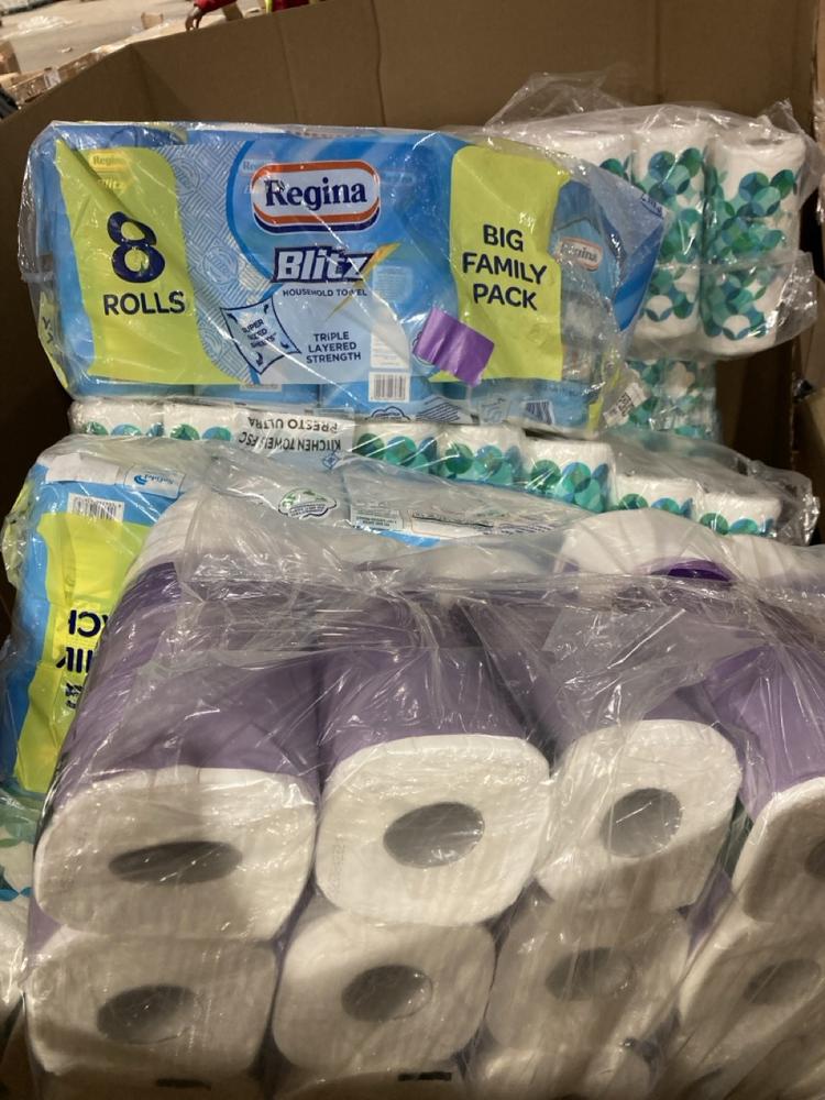 Lot 846  
            Birmingham SR106 - Collection or Optional Delivery Available 

                
PALLET OF ITEMS TO INCLUDE REGINA HOUSEHOLD TOWEL (ALL PALLET CONTENTS MUST BE RE...