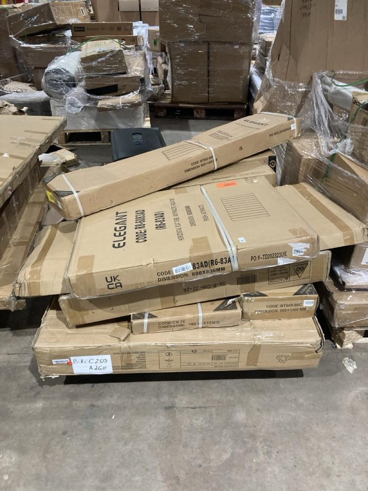 Lot 853  
            Birmingham SR106 - Collection or Optional Delivery Available 

                
PALLET OF ITEMS TO INCLUDE ELEGANT HORIZONTAL FLAT TUBE ANTHRACITE RADIATOR (ALL ...