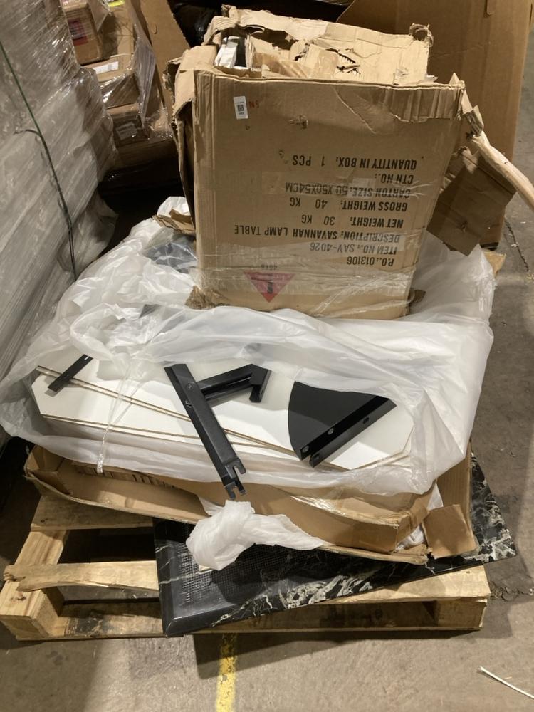 Lot 859  
            Birmingham SR106 - Collection or Optional Delivery Available 

                
PALLET OF ITEMS TO INCLUDE MARBLE DINING TABLE TOP PART (ALL PALLET CONTENTS MUST...
