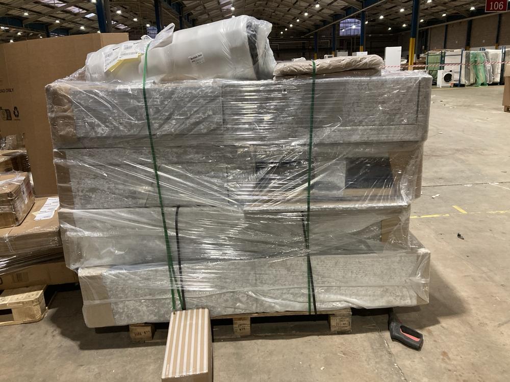 Lot 860  
            Birmingham SR106 - Collection or Optional Delivery Available 

                
PALLET OF ITEMS INCLUDE BED FRAME PARTS (ALL PALLET CONTENTS MUST BE REMOVED FROM...