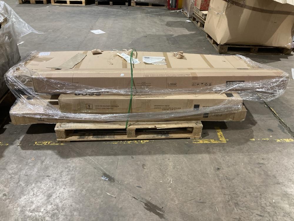Lot 863  
            Birmingham SR106 - Collection or Optional Delivery Available 

                
PALLET OF ITEMS TO INCLUDE VIDA DESIGN CORONA KING SIZE BED FRAME PART (ALL PALLE...
