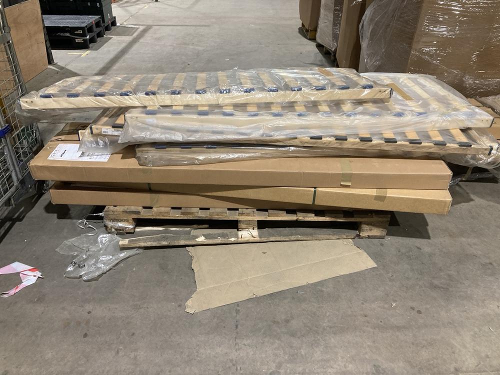 Lot 898  
            Birmingham SR106 - Collection or Optional Delivery Available 

                
PALLET OF FURNITURE PARTS TO INCLUDE BED SLATS (ALL PALLET CONTENTS MUST BE REMOV...