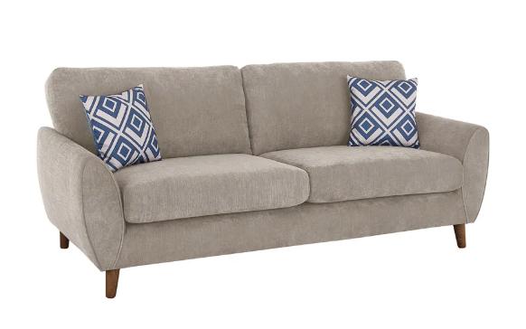 Lot 14  
            Birmingham SR104 - Collection or Optional Delivery Available 

                
OAK FURNITURELAND MILNER 4 SEATER SOFA IN STONE FABRIC ORIGINAL RRP £899.99