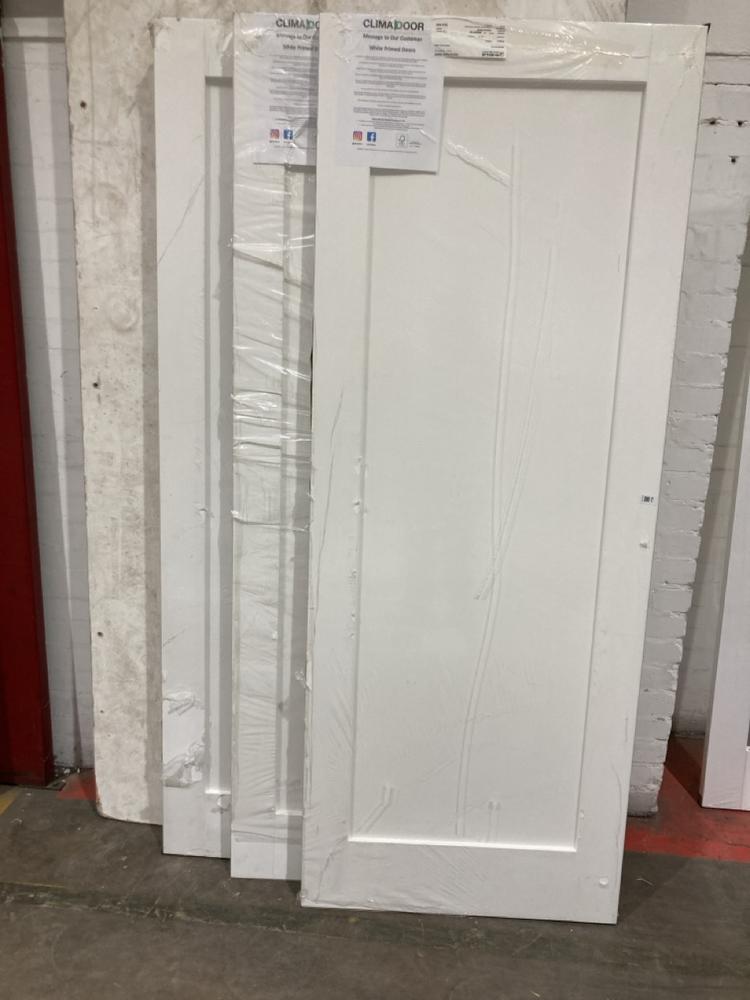 Lot 172  
            Birmingham SR104 - Collection or Optional Delivery Available 

                
3X CLIMADOOR 1981 X 762 X 35MM WHITE SHAKER 1 PANEL INTERNAL DOOR