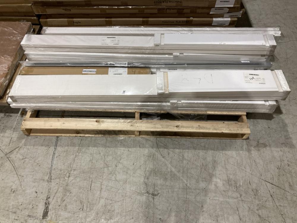 Lot 179  
            Birmingham SR104 - Collection or Optional Delivery Available 

                
9X CLIMADOOR WHITE DOOR FRAMES TO ALSO INCLUDE 2000MM BLACK SLIDING BARN DOOR HAN...