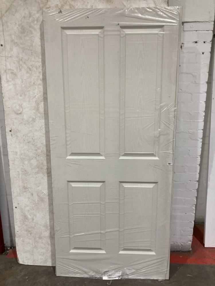 Lot 181  
            Birmingham SR104 - Collection or Optional Delivery Available 

                
CLIMADOOR 2040 X 926 X 40MM WHITE MOULDED TEXTURED 4 PANEL FIRE DOOR