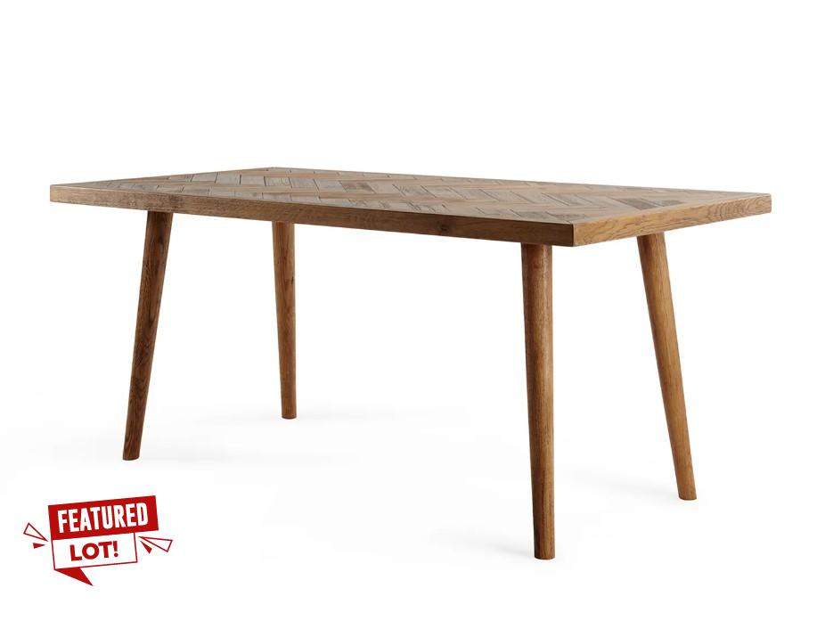 Lot 18  
            Birmingham SR104 - Collection or Optional Delivery Available 

                
OAK FURNITURELAND PARQUET BRUSHED AND GLAZED OAK 8 SEATER DINING TABLE ORIGINAL R...