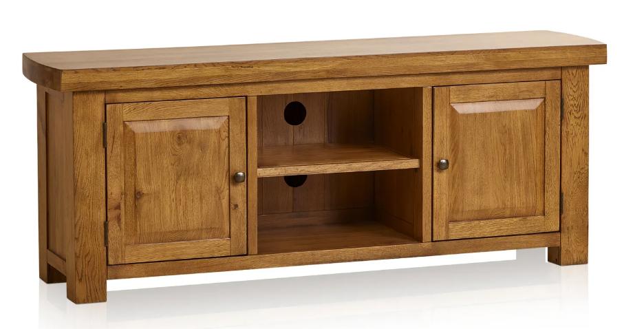 Lot 198  
            Birmingham SR104 - Collection or Optional Delivery Available 

                
OAK FURNITURELAND HERCULES RUSTIC SOLID OAK LARGE CABINET ORIGINAL RRP £549.99