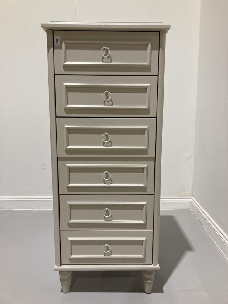 Lot 200  
            Birmingham SR104 - Collection or Optional Delivery Available 

                
PERY TALL CHEST OF DRAWERS 22PRC2101RARA COLONIAL STYLE IN SOFT CREAM ORIGINAL RR...