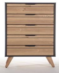 Lot 206  
            Birmingham SR104 - Collection or Optional Delivery Available 

                
INDIGO/INDUS TALL CHEST LIGHT OAK 5 DRAWERS ORIGINAL RRP £429.99